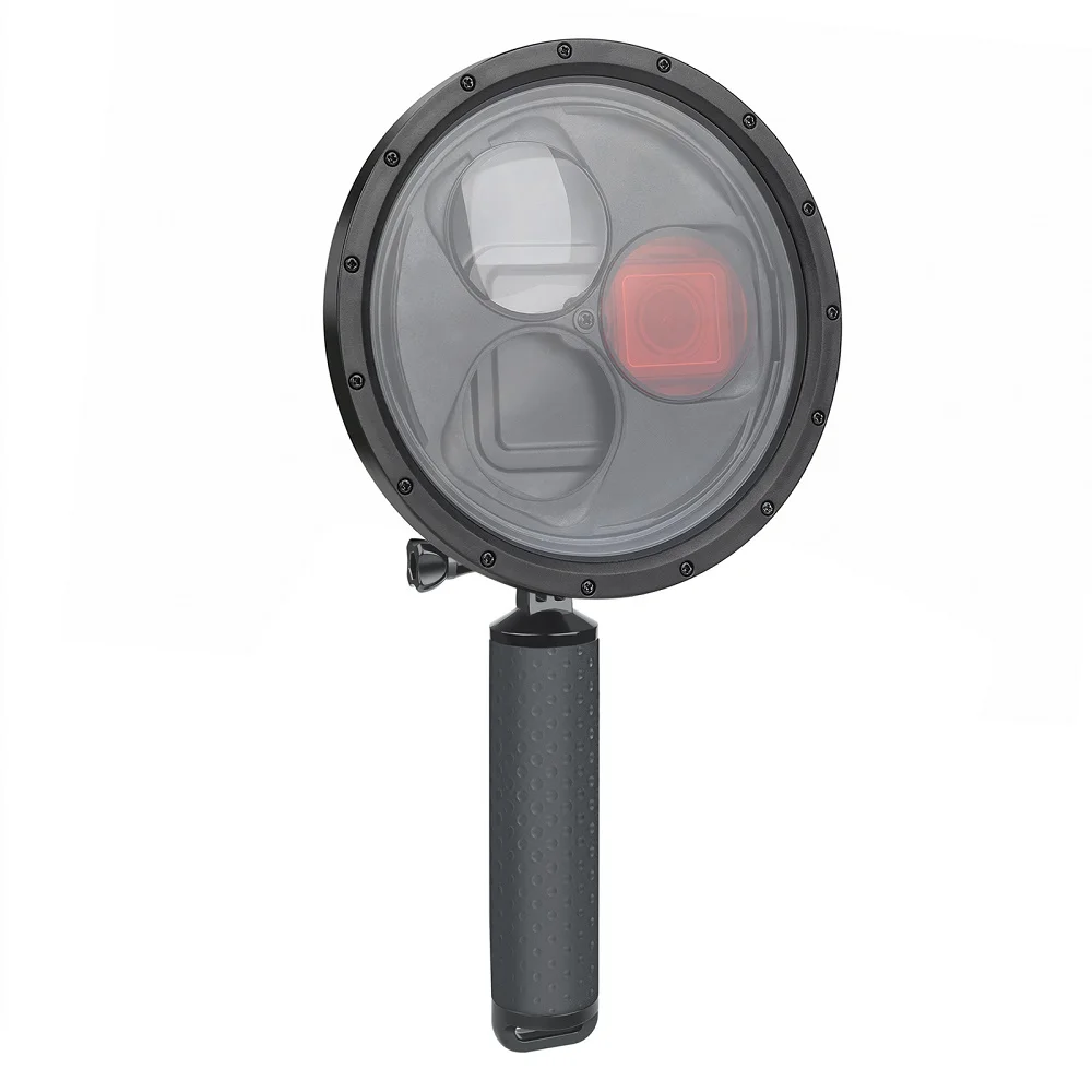 

6'' Underwater Dome Port Waterproof Housing Case Floating Pole for GoPro HERO 7 Black /HERO 6/HERO 5 with Dome LensWith filters
