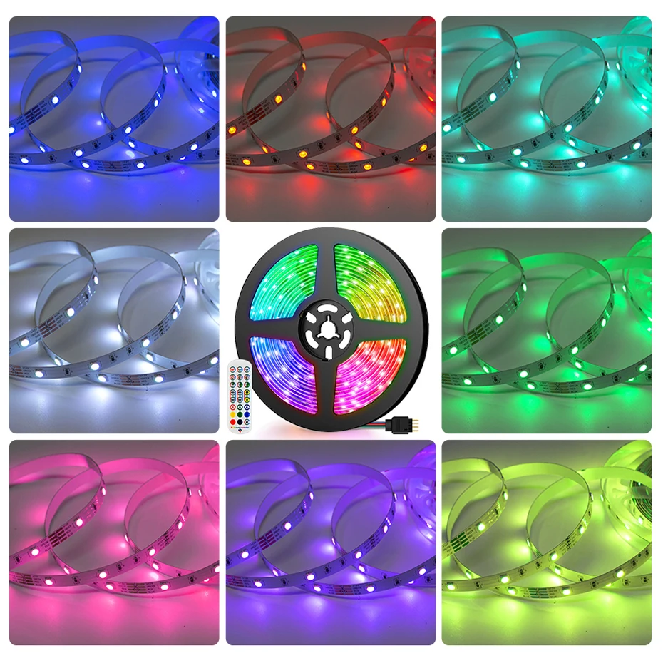 Wifi светодиодные ленты DC 12 B гибкая лента RGB 5050 украшения BackLight Lamp Bluetooth музыкальная