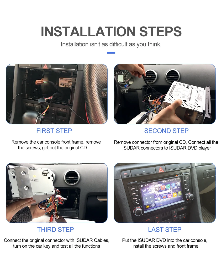 Isudar автомобильный мультимедийный плеер gps Android 9 2 Din для VW/Volkswagen/POLO/PASSAT/Golf радиокамера 8 Core rom 64 игровой ноутбук DSP