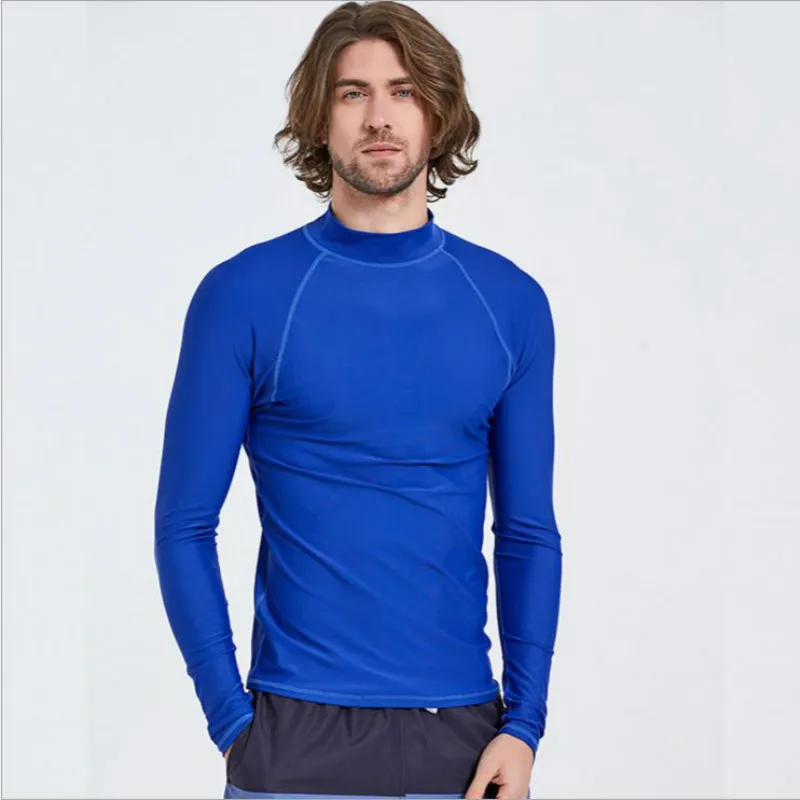 

Rash guard sun protection Diving Long Sleeve Swimsuit High Quality Lycra Rashguard For Men Wetsuit surfing shirt 6 colors