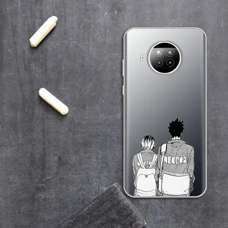 

Oya Haikyuu funny pattern Japanese Anime Phone Case Transparent for Xiaomi Redmi note 10 t 8 9 pro lite 11 protective shell