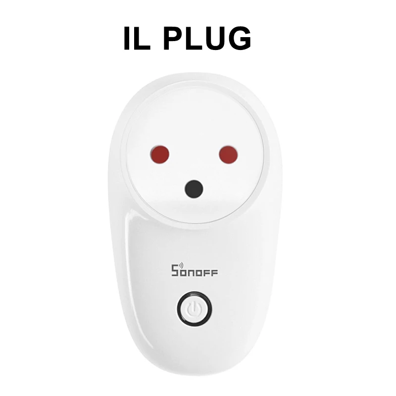 IL Plug Plug Sonoff S26 Wifi умная вилка EU/UK/US/IL/CH/IT Беспроводная вилка умный дом выключатель питания розетка работает с Alexa Google Assistant - Комплект: IL Plug Plug