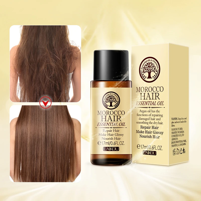 

LAIKOU Moroccan Argan Oil Hair Care Essential Oil Soft Hair Scalp Treatment Easy To Carry Hair Care Nursing Both Male And Female