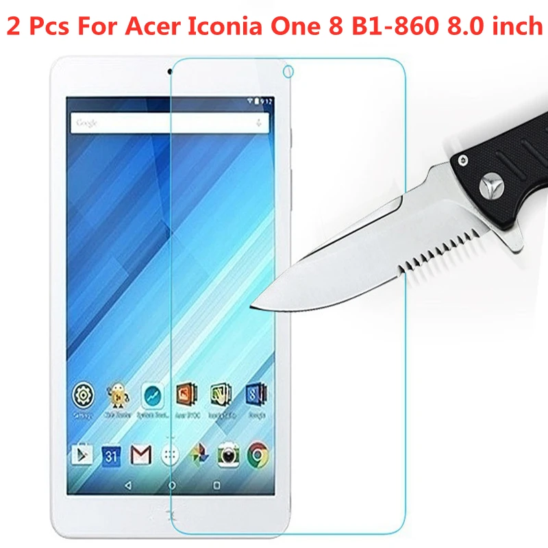 

2 Pcs For Acer Iconia One 8 B1-860 860 One8 8.0 inch Screen Protector Tablet Film Tempered Glass