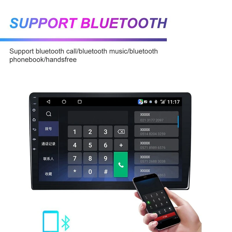 9-дюймовый 2 Din Android 10 0 автомобильный MP5-плеер + 16 Гб Wifi Bluetooth GPS-навигация для Toyota