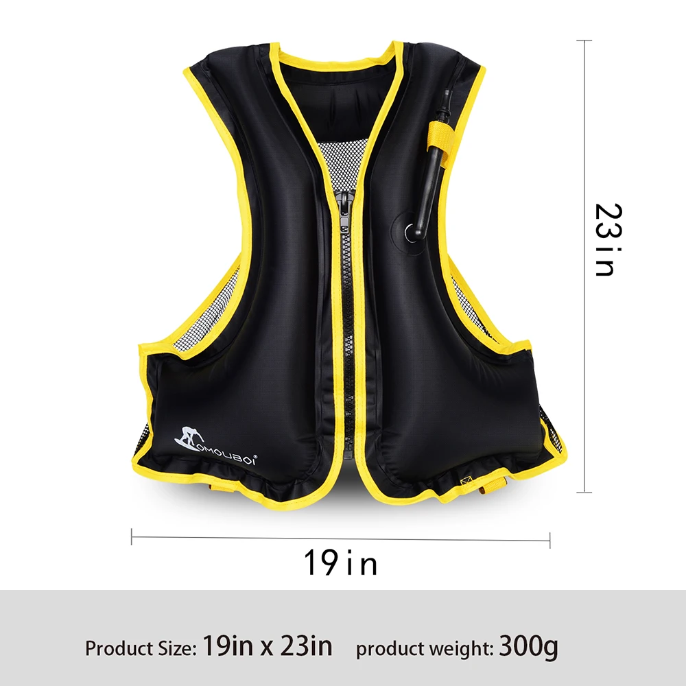 Adult Inflatable Swim Vest Life Jacket for Snorkeling Floating Device Swimming Drifting Surfing Water Sports Saving | Спорт и
