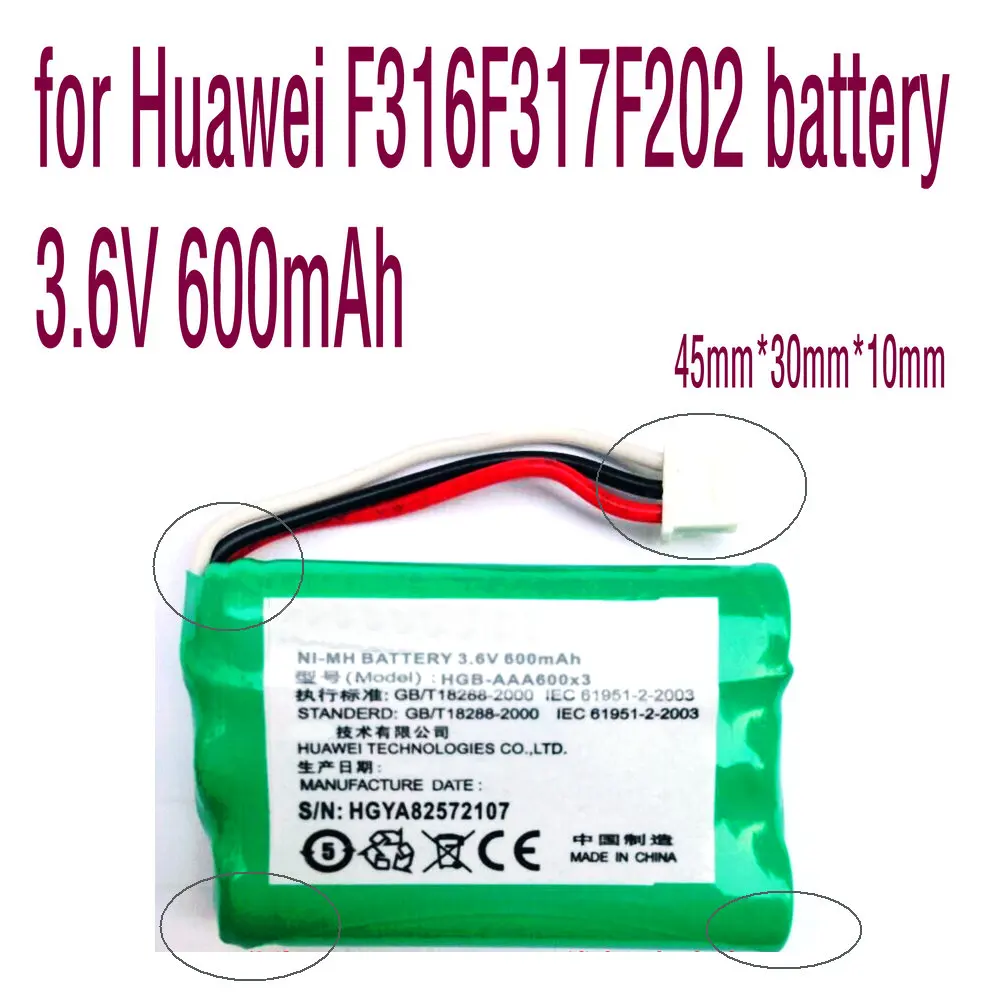 High quality 600mah for Huawei F360 F202 F316 F317 HNBAAA600-31 wireless landline cordless phone fixed-line rechargeable battery
