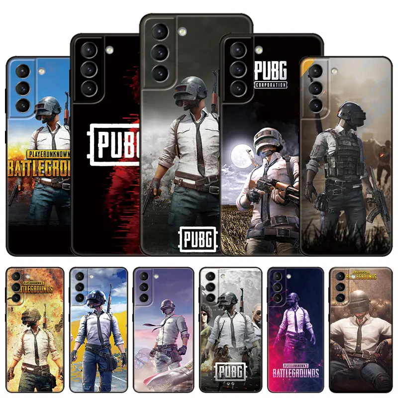 Pubg Game Phone Case For Samsung Galaxy S22 Pro S21 S20 FE Ultra S10 Lite S10 S10E S9 S8 Plus Soft TPU Black Cover