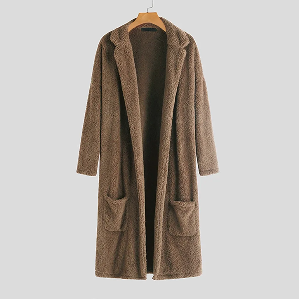 SAGACE мужское Новое модное двустороннее бархатное пальто средней и длинной длины