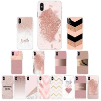 yndfcnb gold pink rose glitter print phone case for iphone 13 x xs max 6 6s 7 7plus 8 8plus 5 5s se 2020 xr 12 11 pro max case