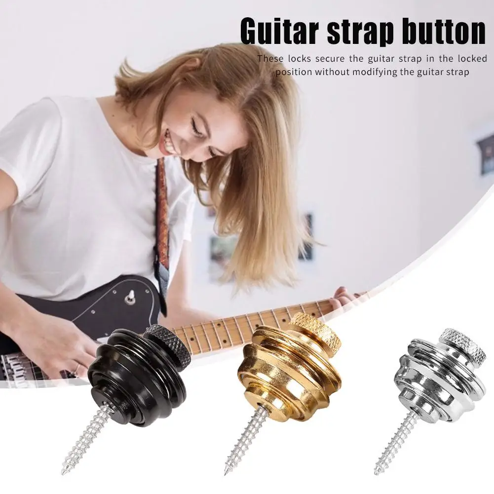 2 teilepara ersatz akustische gitarre taste band tragbare elektrische gitarre bass strap taste lock schnalle gitarre locking free global shipping