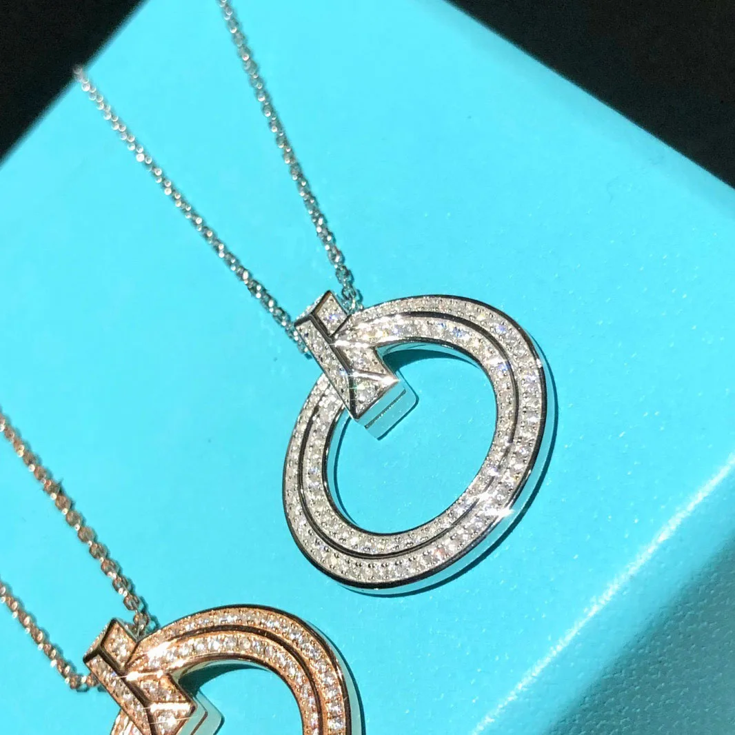 

2021 luxury Jewelry For Women 925 sterling rhinestone pendant necklace for women as gift