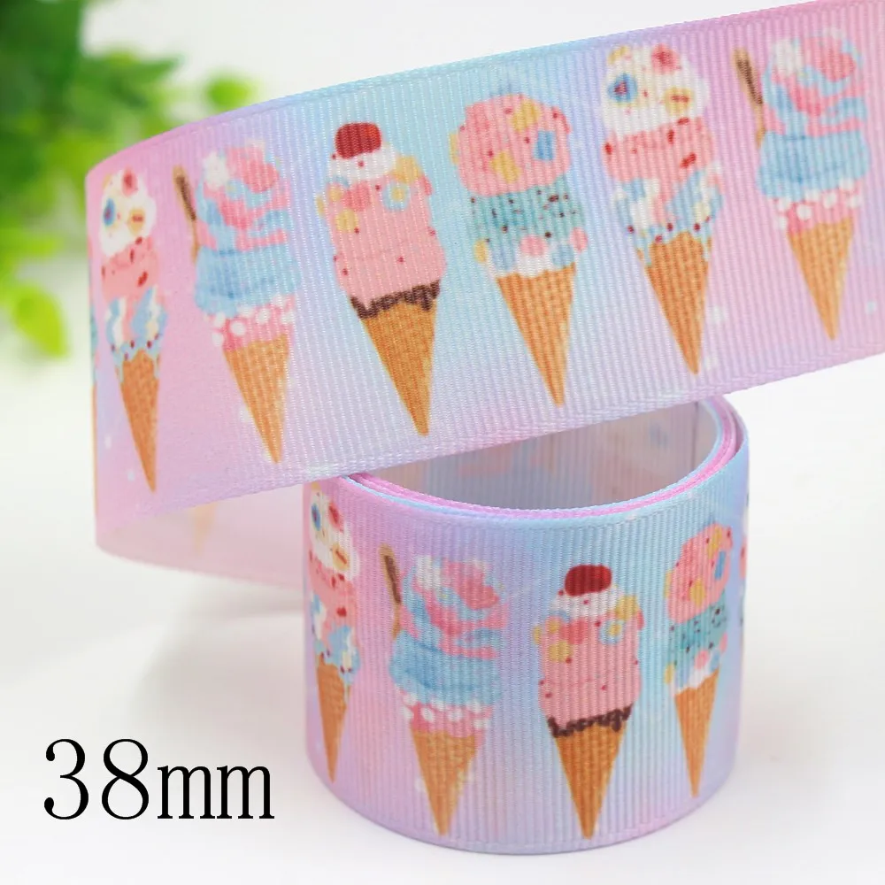 Корсажная лента с принтом фруктов клубники вишни мороженого 1-I-19920-2224 дюйма 10