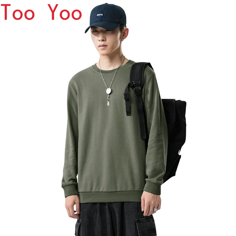 

Men's Fashion Sweaters Spring 2021 Men's Fashion Korean Loose Round Neckline Top fashion hoodie men men clothing