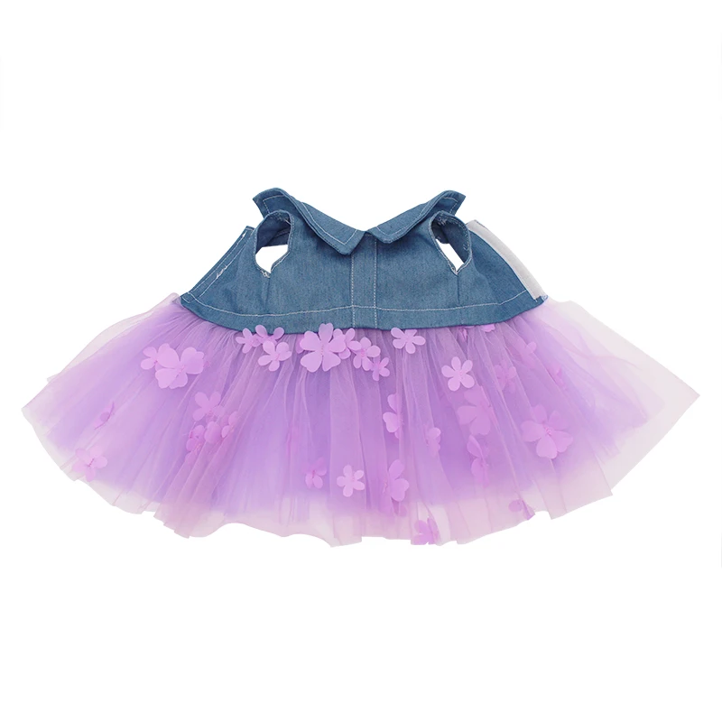 

18 Inch Fashion Doll Denim Skirt Bow Hair Clip Set Clothes For 43 cm Bebe Reborn Dolls Toys For Girls For Our Generation 1/3 BDJ