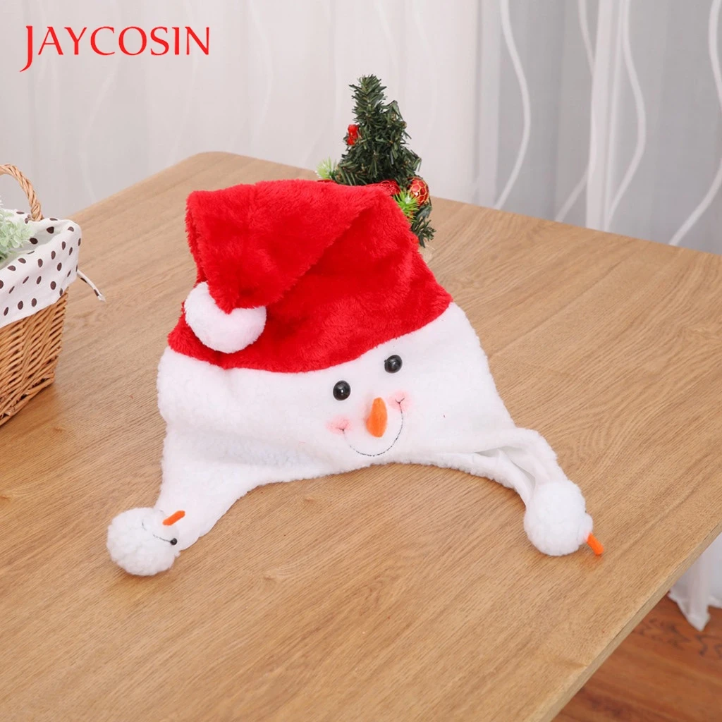 JAYCOSIN Рождественская декоративная шапка плюшевая Золотая Бархатная Санта Клауса