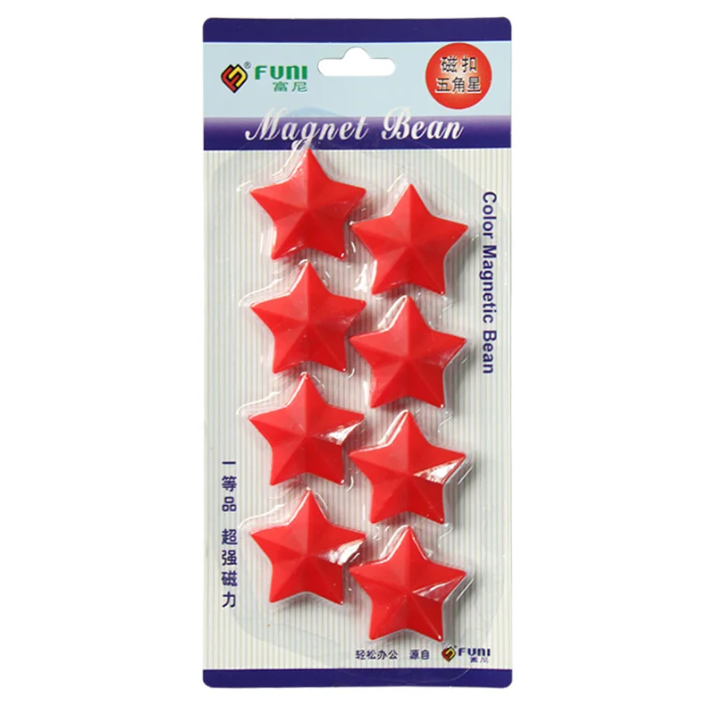 Магнитная кнопка в форме звезды 4 цвета диаметр 40 мм белая доска ферритовый