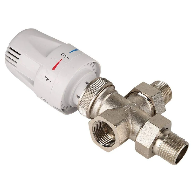 Promotion! 3 Way Thermostatic Radiator Valve Brass Cross Type Automatic Temperature Control or Water Oil Non-Corrosive a | Инструменты