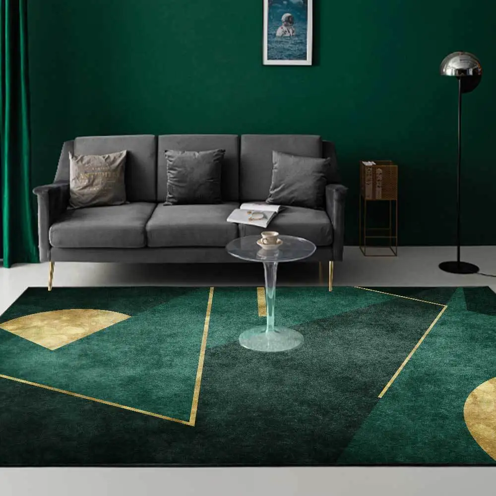 European style Dark green Golden floor mat living room big carpet customize 2.6m width Bedside rug bathroom door | Дом и сад