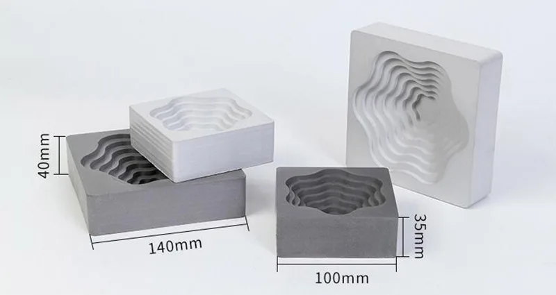10x3.5cm Геометрическая бетонная пепельница силиконовая форма для цемента цветочный горшок офисная мебель декоративная форма - Цвет: 10x3.5cm