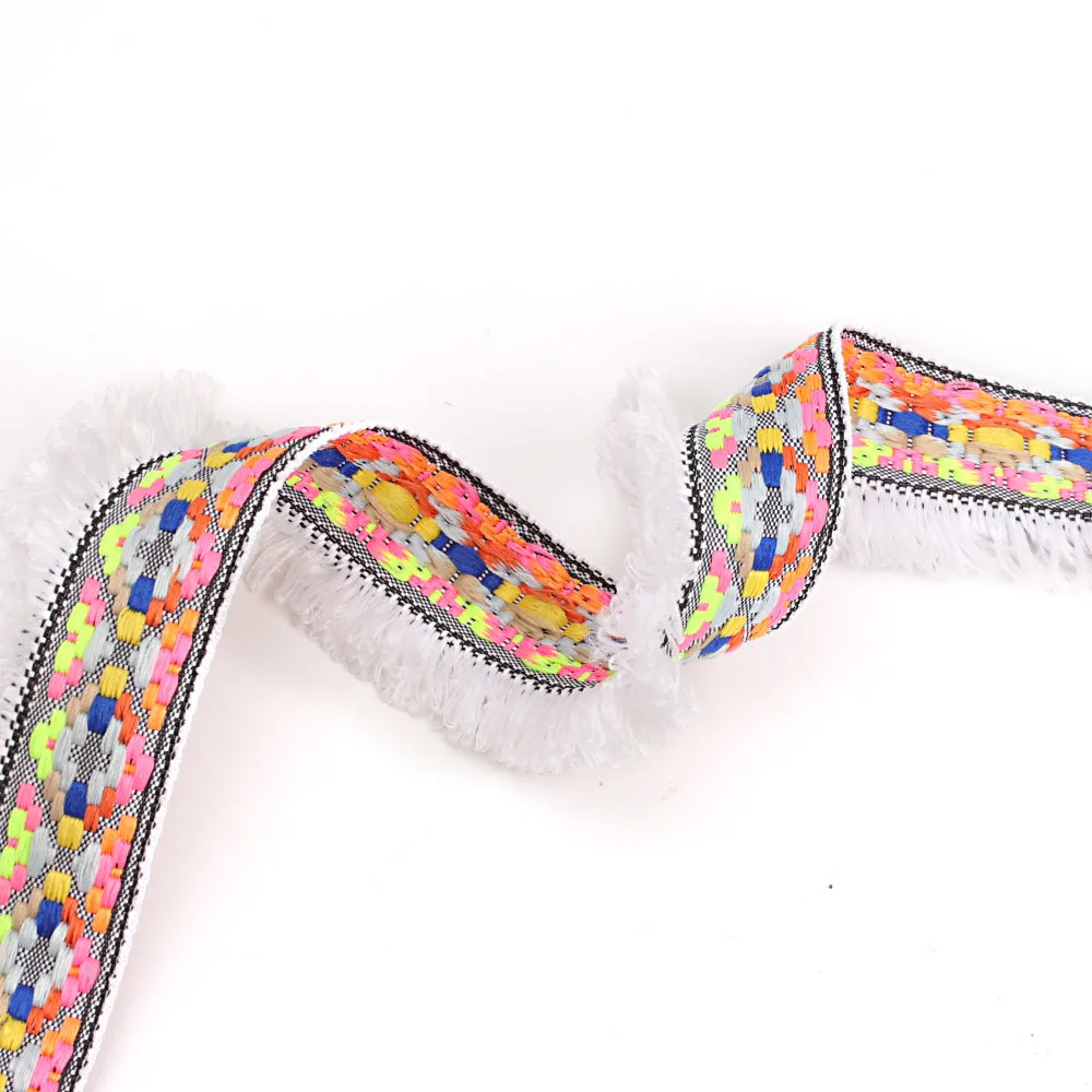 Винтажная вышитая отделка тесьма кружевной помпон Искусственные ремесла лента