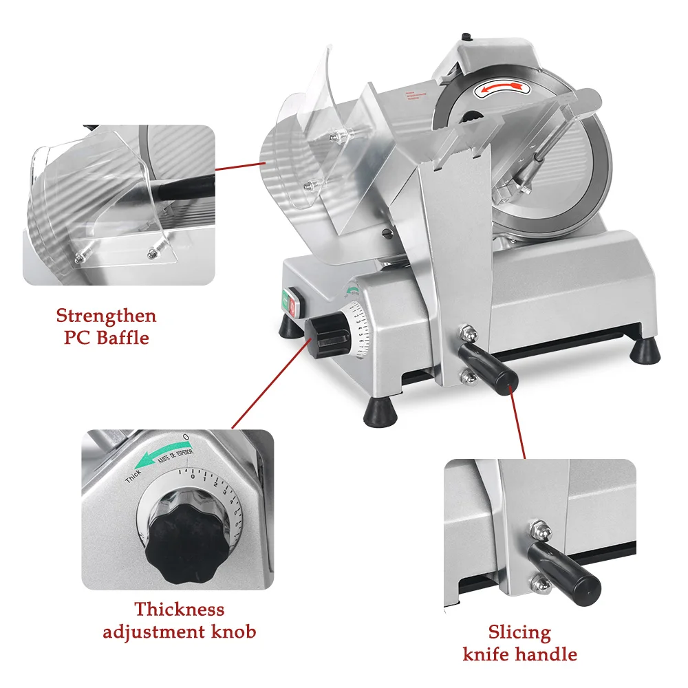 

ITOP Meat Slicer Commercial Cutting Machine Stainless Steel 250SE-10" Food Processors