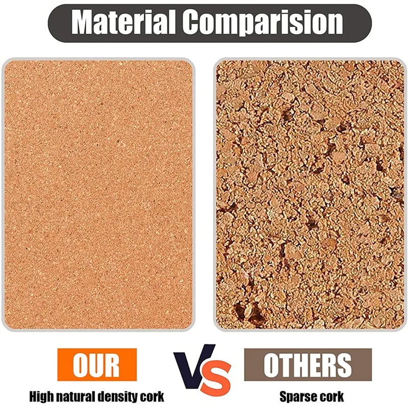 

Cork Board 1.27cm Thick Square Bulletin Board Cork Tile with 100 Promotional Mini Walls,5-Piece Self-Adhesive Cork Board