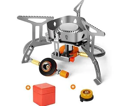 Туристическая мини-газовая горелка складная ветрозащитная портативная газовая