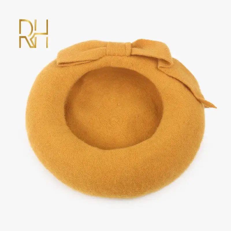 Женская осенне-зимняя однотонная вязаная шапка-берет | Аксессуары для одежды