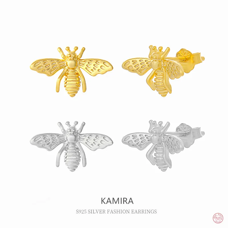 

Новое поступление, модные готические серьги KAMIRA из стерлингового серебра 925 пробы для женщин, классические ретро-серьги в виде насекомых, ун...