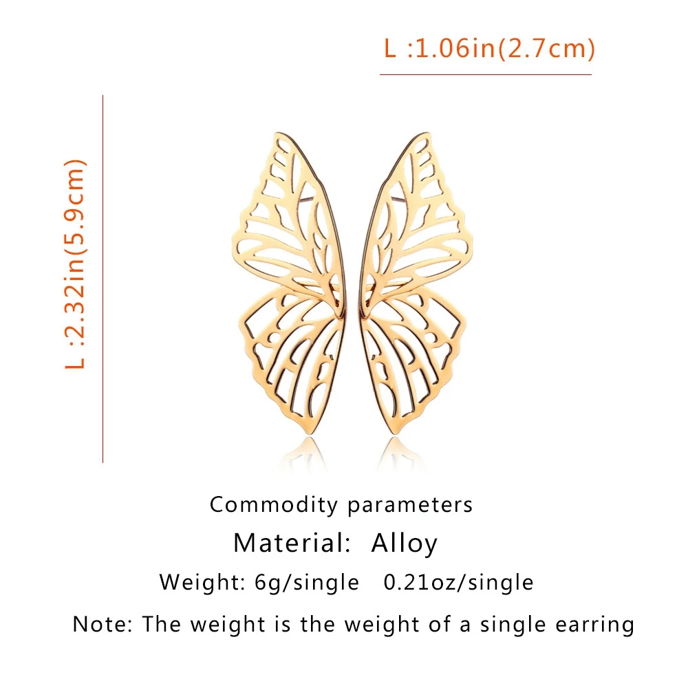 

BEAUTY LAYER Fashion Hollow Butterfly Dangle Earrings Statement Elegant Earrings for Women Girls Sweet Goth Party Jewelry