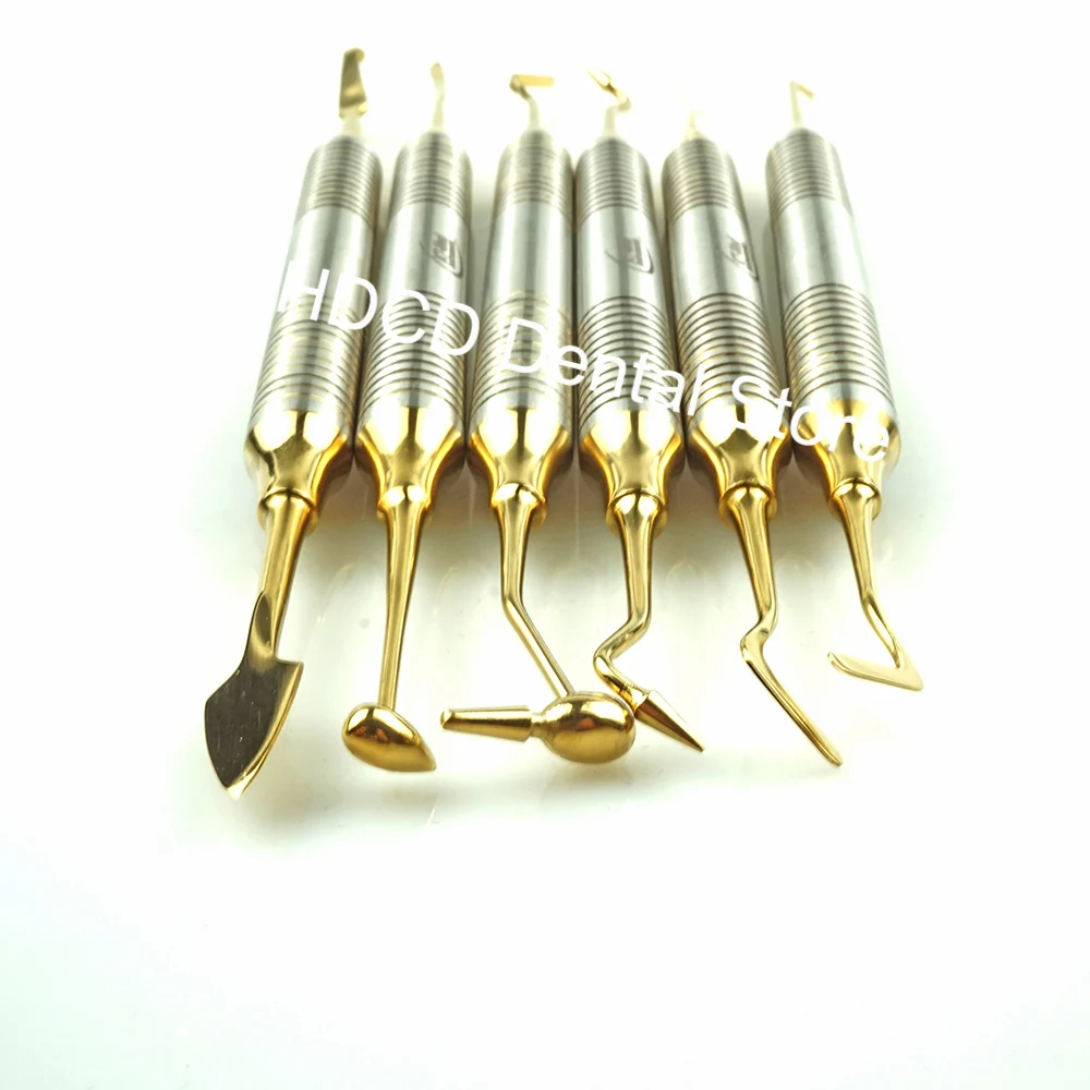 Инструменты для наполнения зубной смолой 6 шт. композитный шпатель нержавеющая