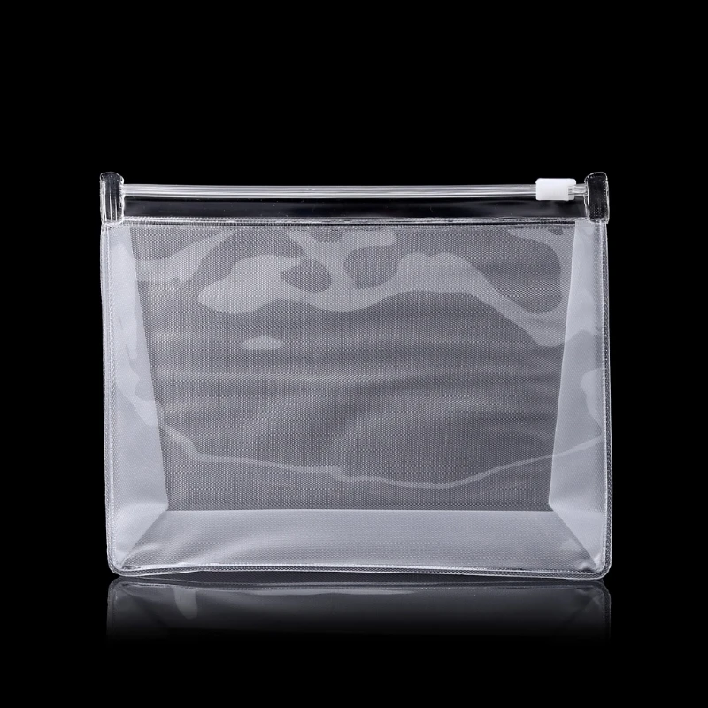 

Transparent PVC Cosmetic Bag Portable Waterproof Zipper Travel Makeup Organizer M68C