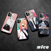 anime chainsaw man phone case for iphone etui 11 12 pro se2 max xr xs x 7 8 6s 5s plus mini smart fundas coque cover