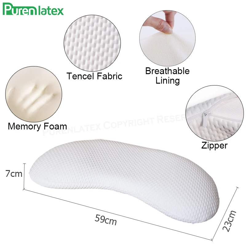 Мягкая подушка для сна PurenLatex с эффектом памяти облегчения боли в