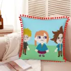 Чехол Yttd с принтом животных, деревенских деревьев, льняная плюшевая подушка, наволочка Yttd Your Turn To Die Joe Tazuna Sara