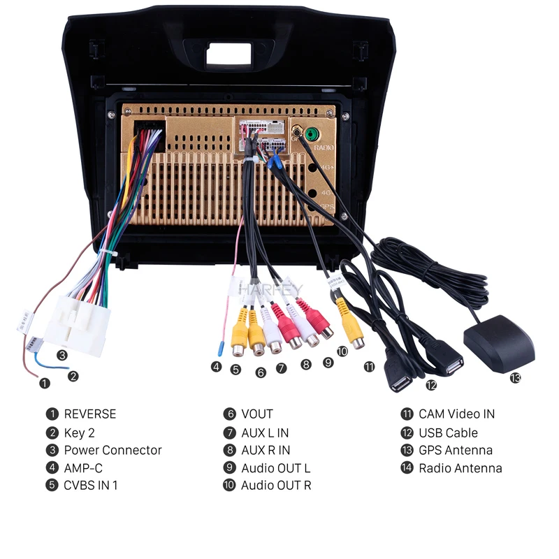 Harfey Android 8 1 9 &quotАвтомобильный мультимедийный плеер для Chevy Chevrolet S10 2015 2018 ISUZU D Max