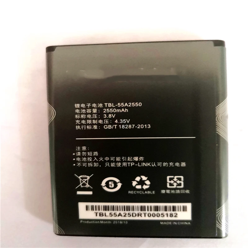 Оригинальный новый для TP LINK M7350 аккумулятор TBL 55A2550 TL TR961 2500L 4G wifi mifi 2550mAh Batery 3 8