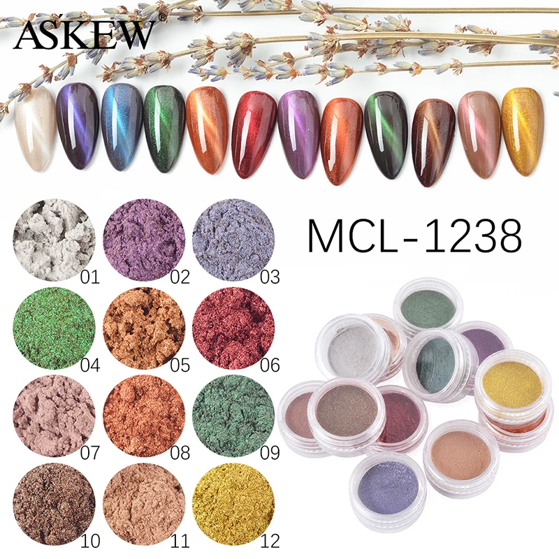 12 шт. магнитные Блестки для ногтей кошачий глаз|Блестки ногтей| |