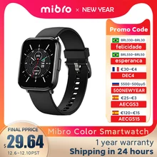 Mibro Color Smartwatch 5ATM Waterproof Heart Rate Tracker 270mAh Battery Smart Watch IOS Android Sport Smartwatch
