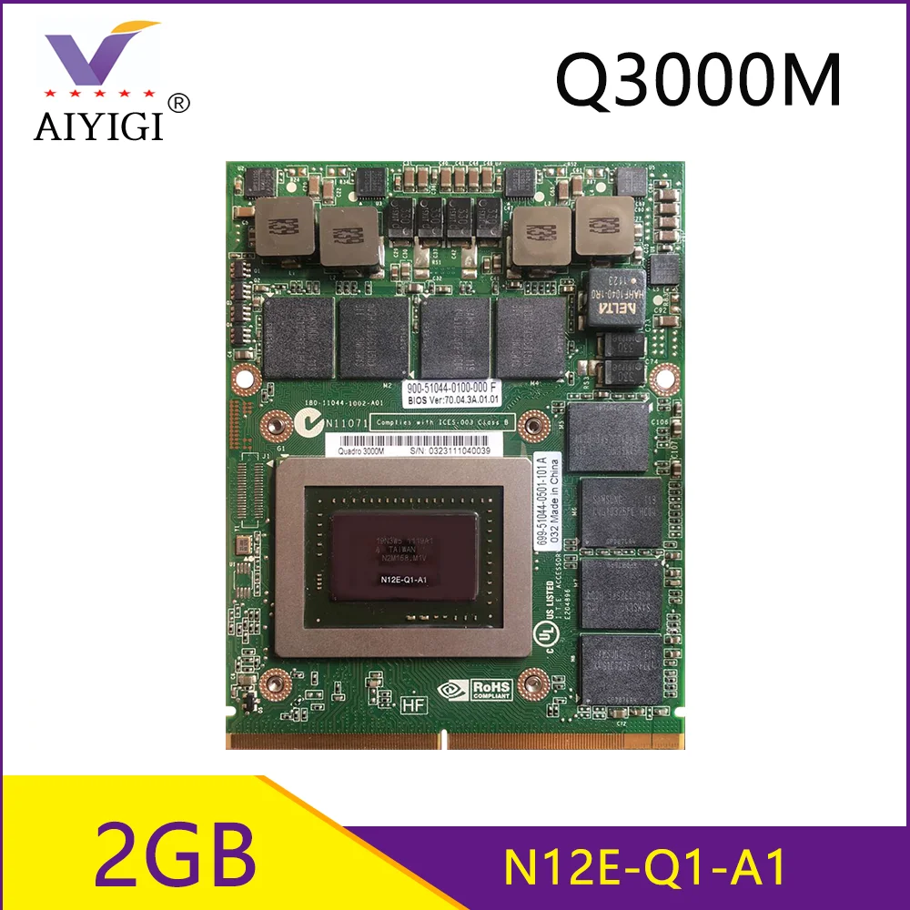 Квадро 3000 м Q3000M Q3000 DDR5 2 Гб Видео Графика карты с X кронштейн N12E Q1 A1 для Dell M6600 M6700 M6800