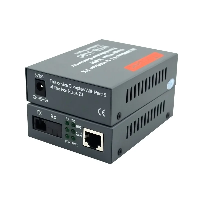 TTH HTB-3100AB media converter 25KM single-mode 10/100m fiber fiber optic transmitter single-mode receiver switch ethernet