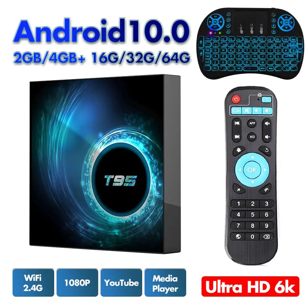 ТВ приставка Allwinner H616 6K Для россии на Android 2021 Wi Fi 100 ГГц 4 + 64 ГБ 2 ГГц|ТВ-приставки и