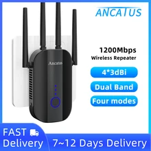 ANCATUS A2 AC1200 Wifi Repeater 5g Powerful Router 5ghz Signal Amplifier  Wireless Extender 802.11ac