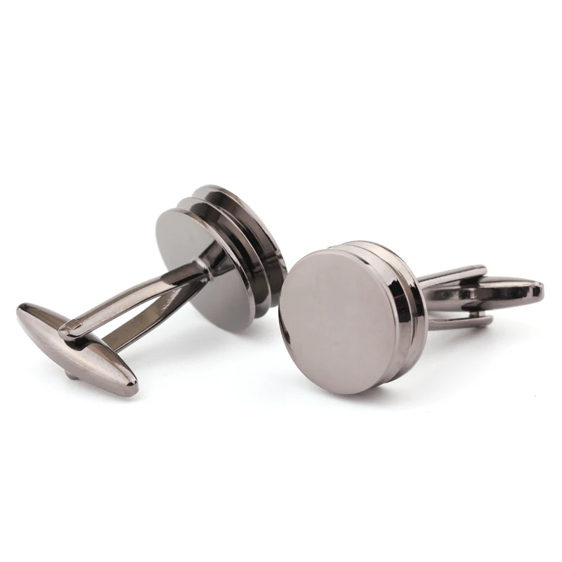 Бесплатная доставка элегантные мужские запонки глянцевые простые черные