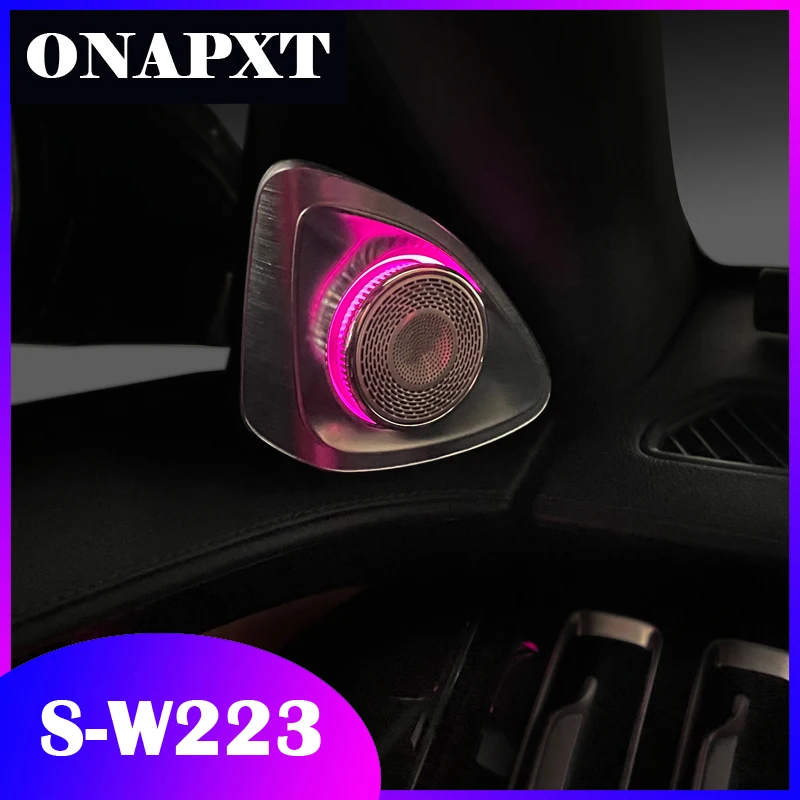 

64 Colors 4D Rotation Tweeter Treble Speaker Decorative Ambient Light LED Atmosphere Lamp For Mercedes-Benz S-Class W223 2021