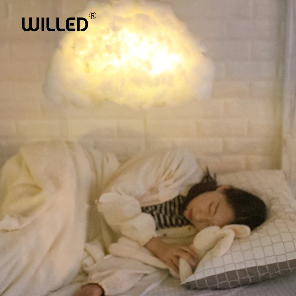 Милый хлопковый светильник ручной работы сделай сам в форме облаков подвесной