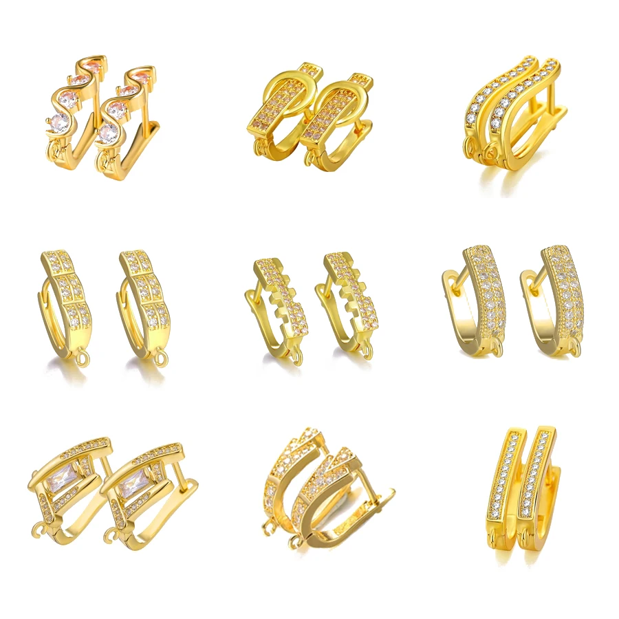 Женские серьги ручной работы Juya медные креативные застежки с замком базовые