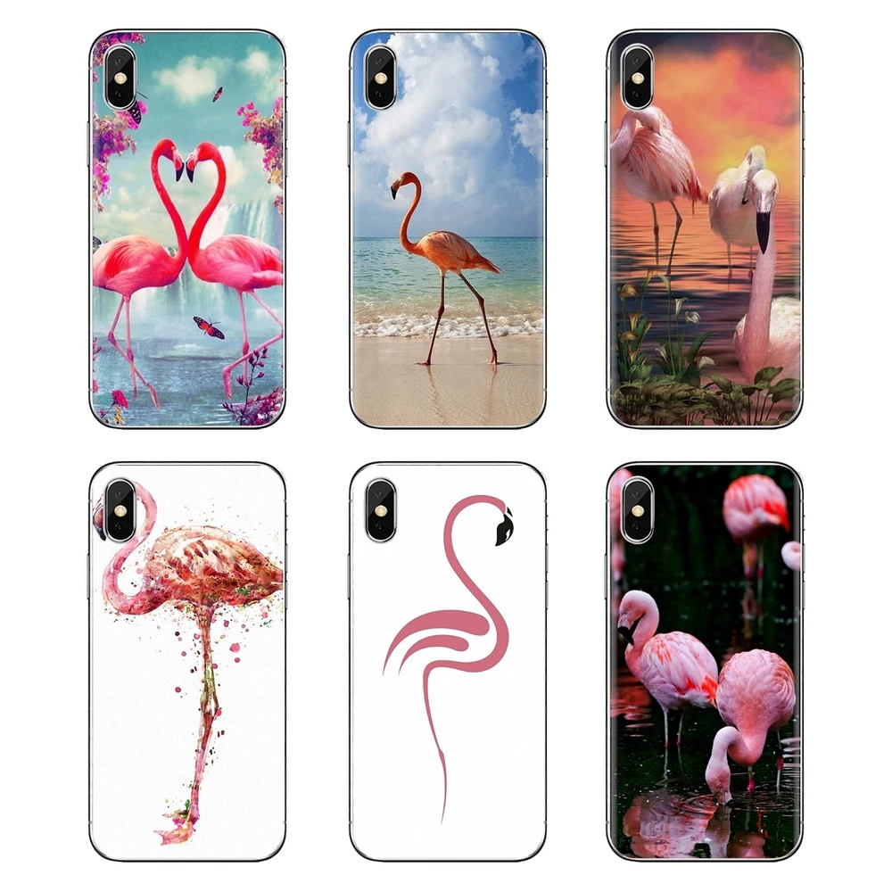 Танцы Фламинго платье с полосками и цветами Розовый силиконовый чехол для Samsung