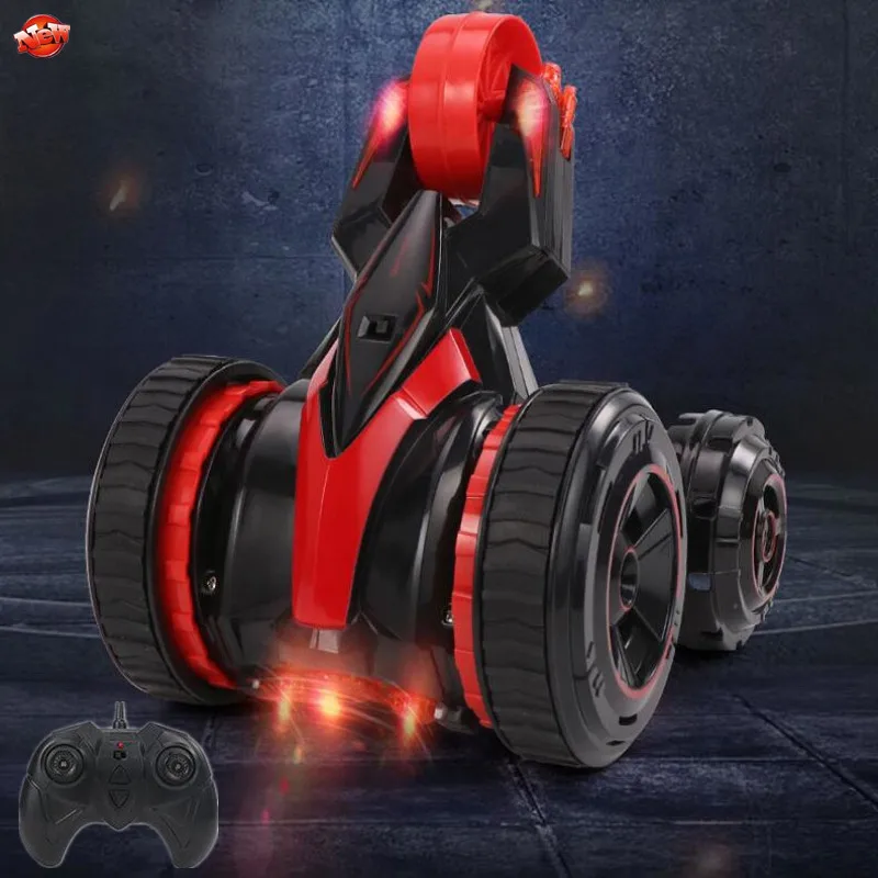Умный один ключ деформации обратный RC автомобиль детская игрушка 2,4 г 360 градусов рулон двухсторонний привод трюк дистанционного управления игрушечный автомобиль
